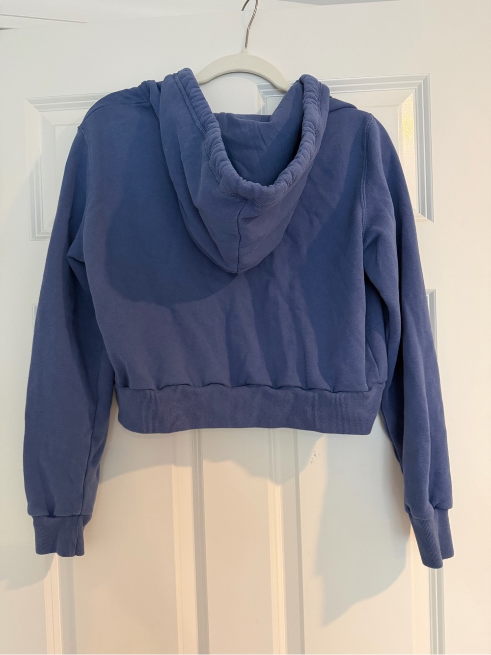 Hollister Cropped Zip-Up Hoodie in Slate Blue - Picture 2 of 2